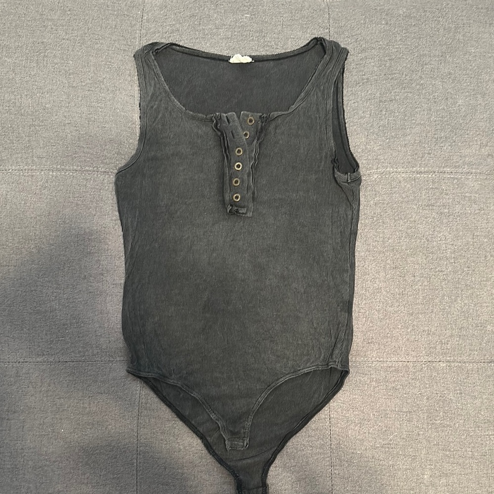 POL Charcoal Sleeveless Bodysuit M